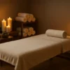 Pendik Elegance Plus Spa'da huzurlu bir masaj odası ve rahatlatıcı atmosfer.