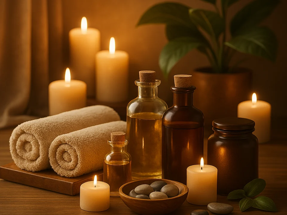 pendik kurtköy spa atmosferi doğal ürünler mum ve bitki düzeni